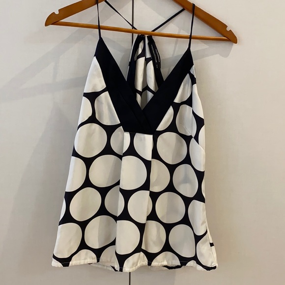 CLUB MONACO | Size S Silk polka dot v-neck tank - Picture 1 of 4